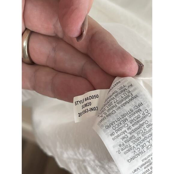 J. Crew Factory White Sun Dress Women's Size 4 Sleeveless Ruffle Colar Cotton - Picture 11 of 14